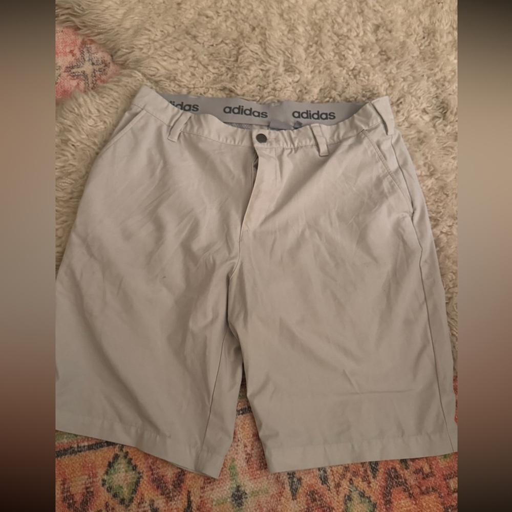 Adidas Men's Light Gray Athletic Shorts